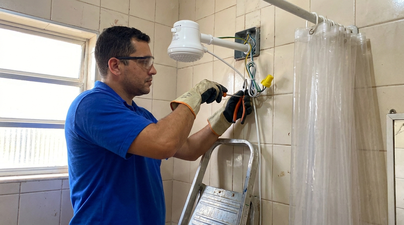 Instalacao de chuveiro eletrico residencial em Gravataí‑RS