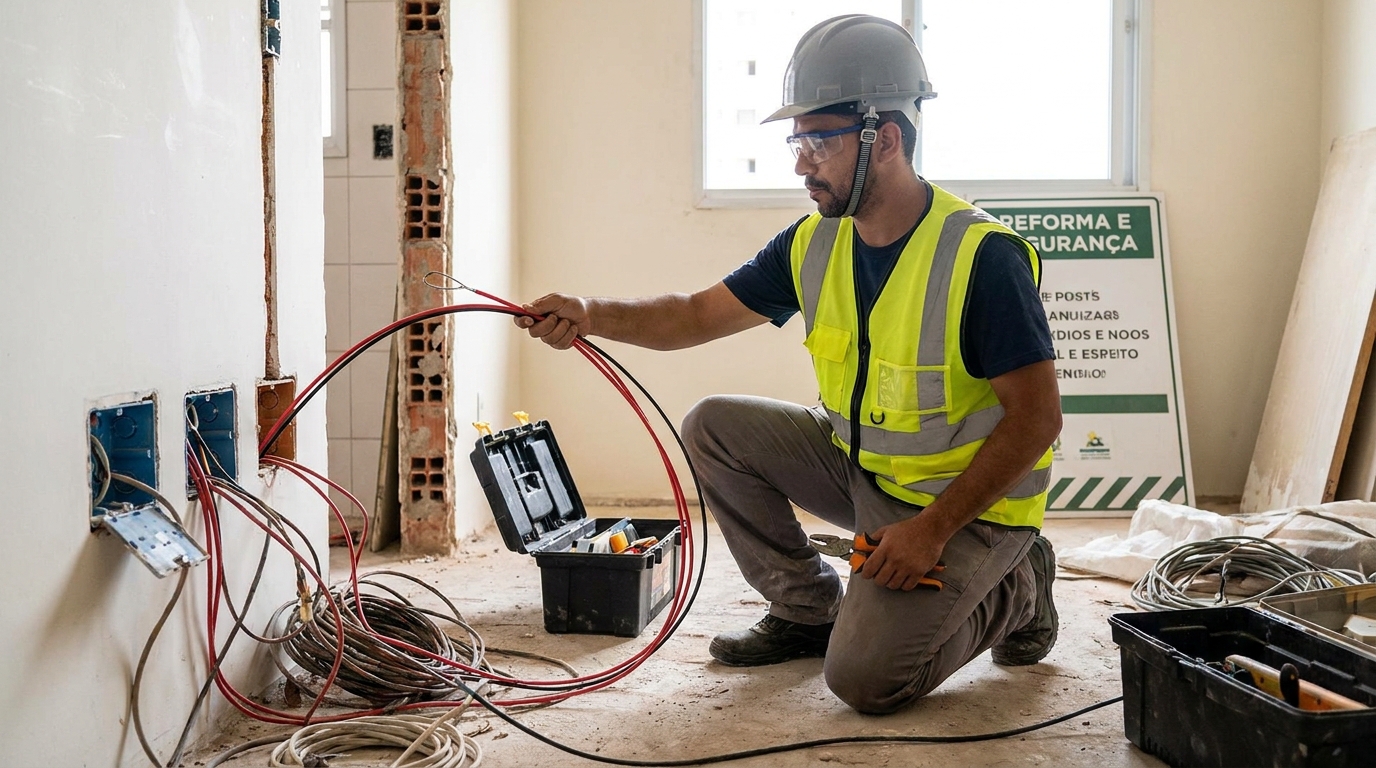 Troca de fiacao eletrica em Gravataí‑RS